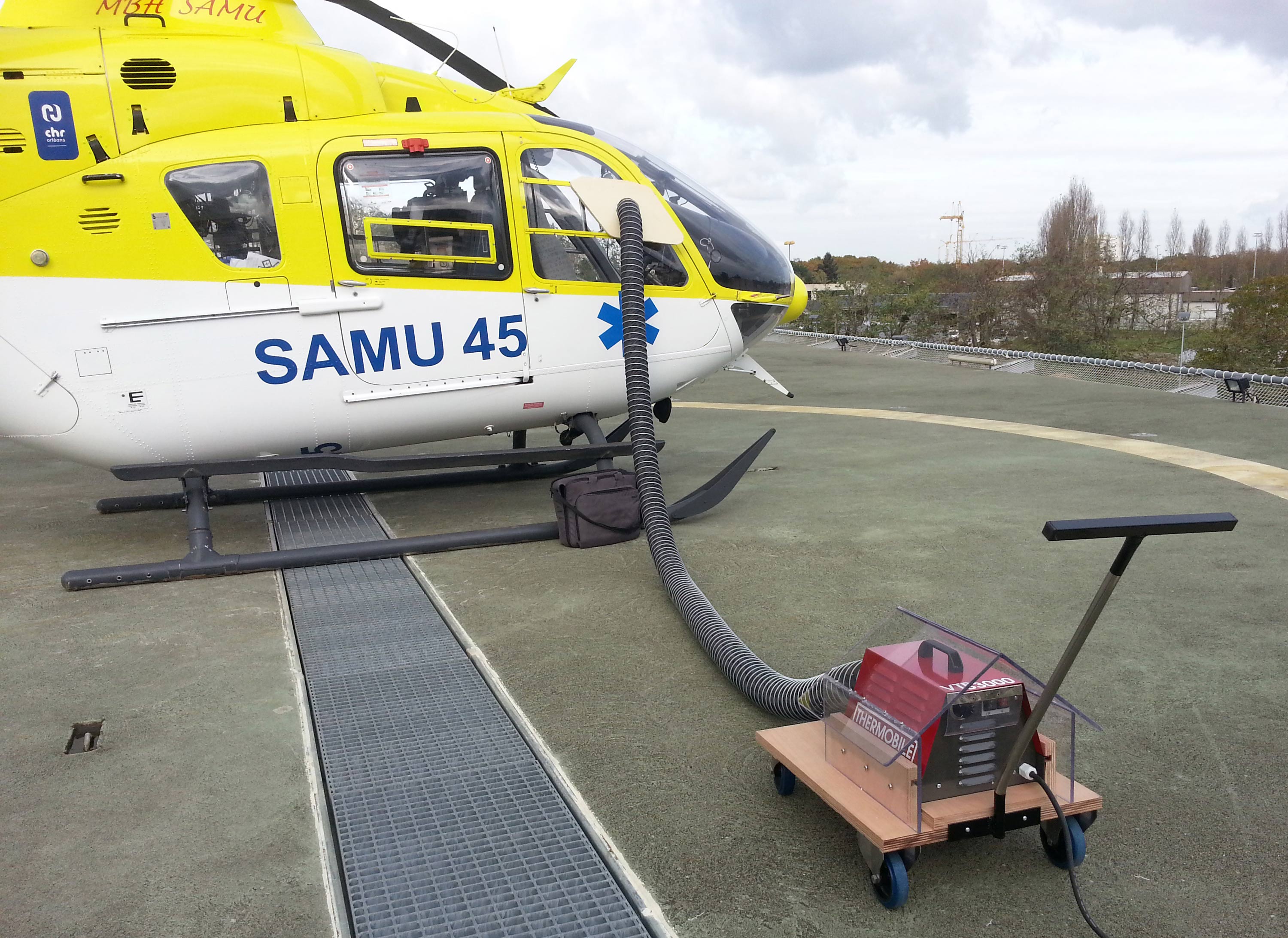 VTB heating up a helicopter.